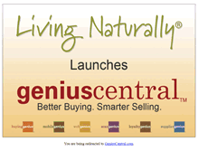 Tablet Screenshot of livingnaturally.com